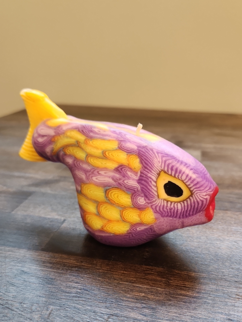 Swirled Wax Kissing Fish Candle